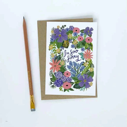 I'm Soo Sorry greetings card - blank inside
