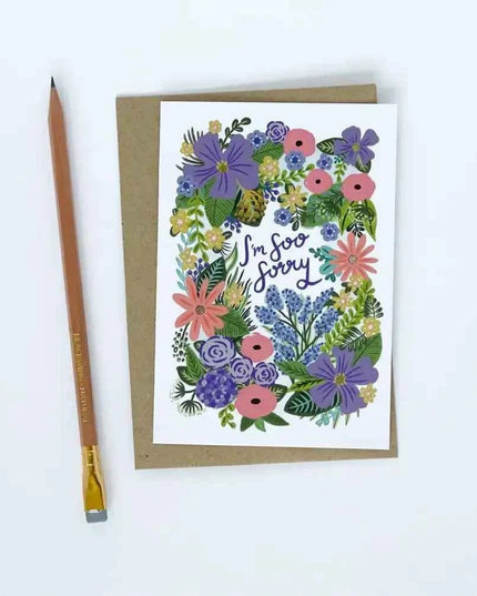 I'm Soo Sorry greetings card - blank inside