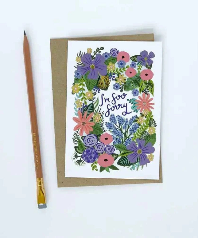 I'm Soo Sorry greetings card - blank inside
