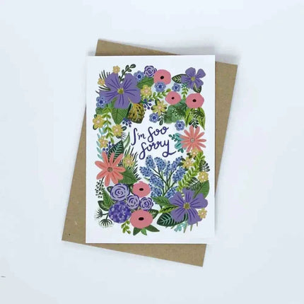 I'm Soo Sorry greetings card - blank inside