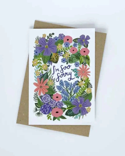 I'm Soo Sorry greetings card - blank inside