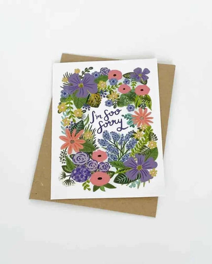 I'm Soo Sorry greetings card - blank inside