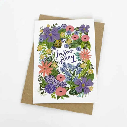 I'm Soo Sorry greetings card - blank inside