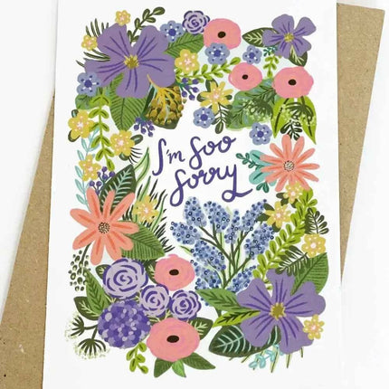 I'm Soo Sorry greetings card - blank inside