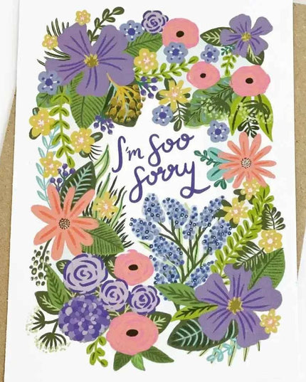 I'm Soo Sorry greetings card - blank inside