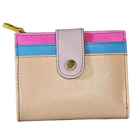 Iman Recycled Leather Small Clutch Purse Light Pink