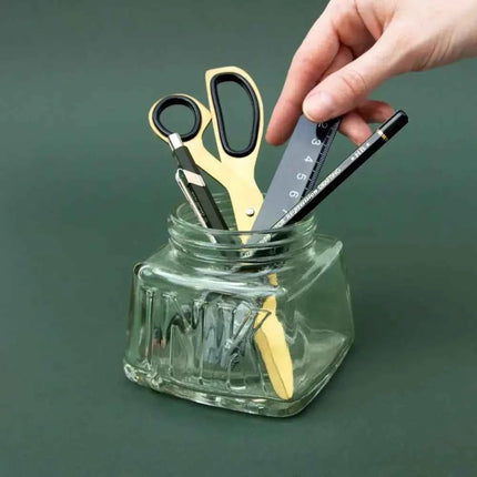 Green Tinted  Victorian style Inkwell Pen Pot