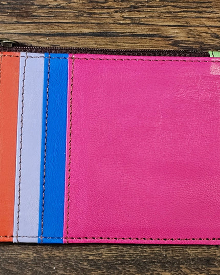 Kanga Recycled Leather Card Purse Pink