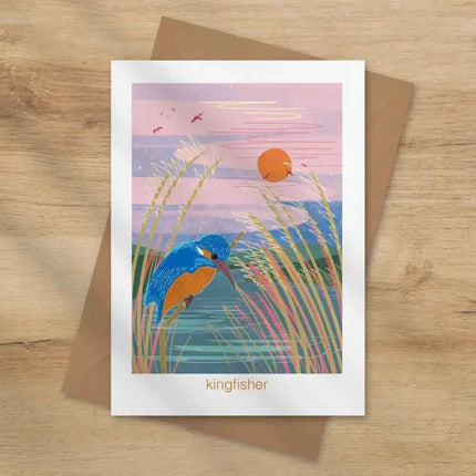 Kingfisher - greeting card