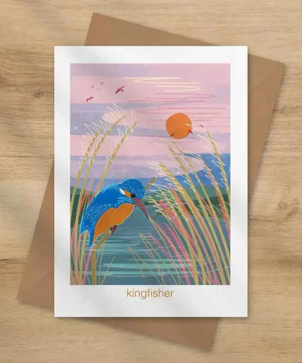 Kingfisher - greeting card