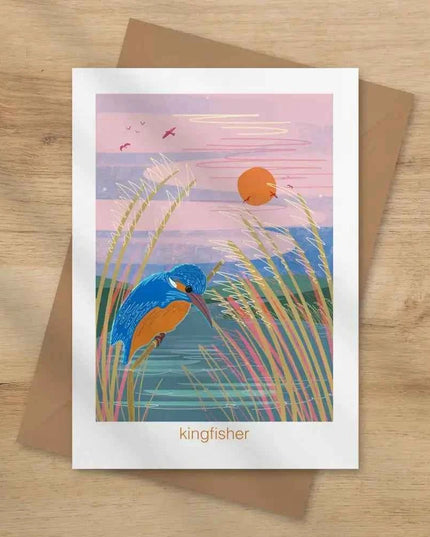 Kingfisher - greeting card