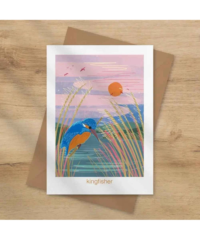 Kingfisher - greeting card
