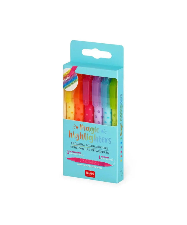 Legami Magic Highlighters -Set of 6 erasable highlighters
