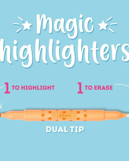 Legami Magic Highlighters -Set of 6 erasable highlighters