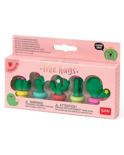 Legami - Set of 5 Scented Erasers - Free Hugs