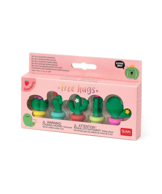 Legami - Set of 5 Scented Erasers - Free Hugs
