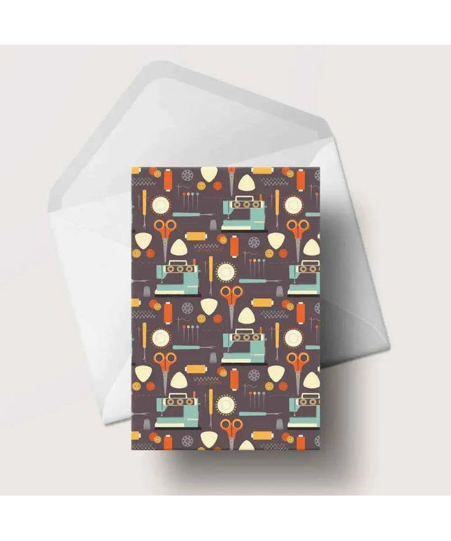 Life's A Stitch Sewing Greeting Card