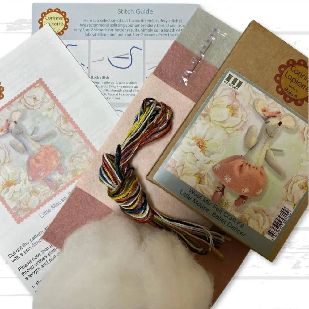 Little Mouse The Ballet Dancer Felt Craft Mini Kit - Felt craft kits