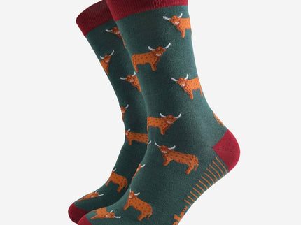 Men's Highland Cow Bamboo Socks