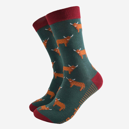Men's Highland Cow Bamboo Socks
