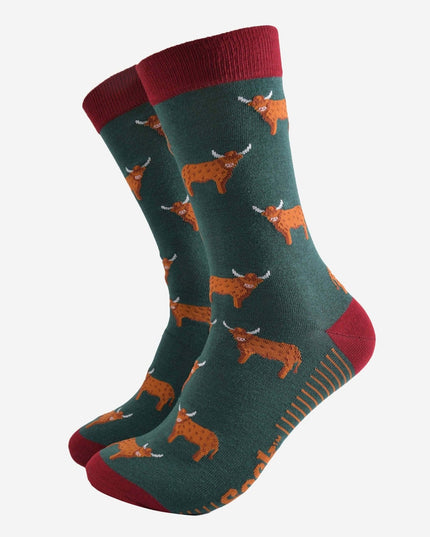 Men's Highland Cow Bamboo Socks