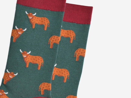 Men's Highland Cow Bamboo Socks