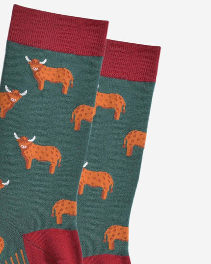 Men's Highland Cow Bamboo Socks