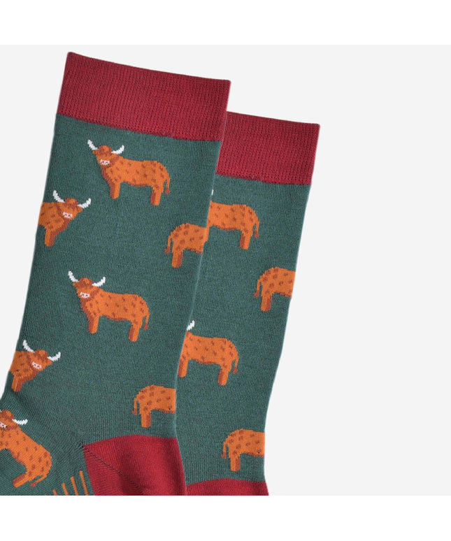 Men's Highland Cow Bamboo Socks