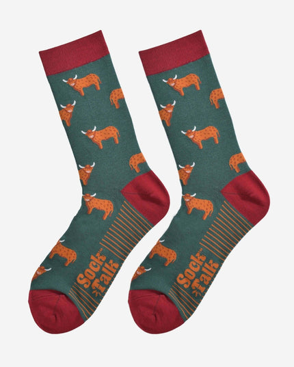 Men's Highland Cow Bamboo Socks