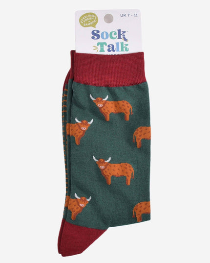 Men's Highland Cow Bamboo Socks