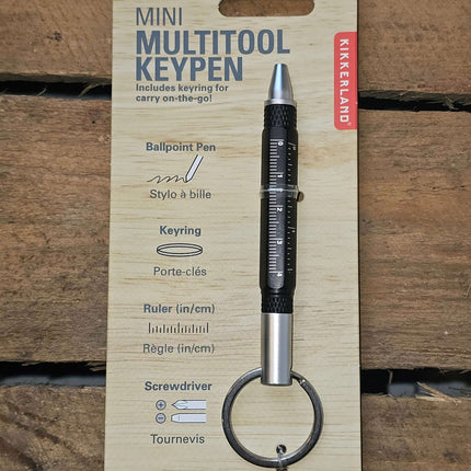 Mini multitool 4 in 1 pen keyring - Kikkerland