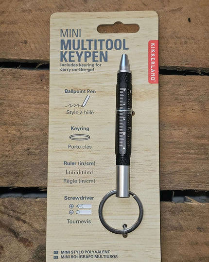 Mini multitool 4 in 1 pen keyring - Kikkerland