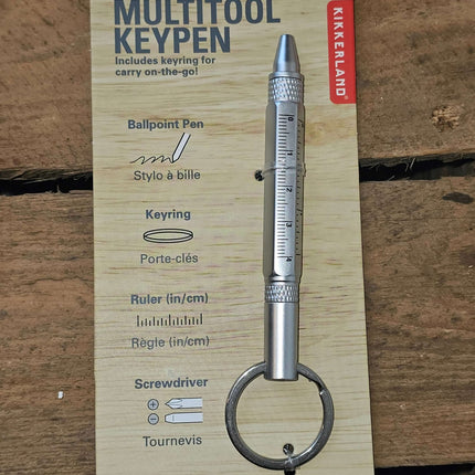 Mini multitool 4 in 1 pen keyring - Kikkerland