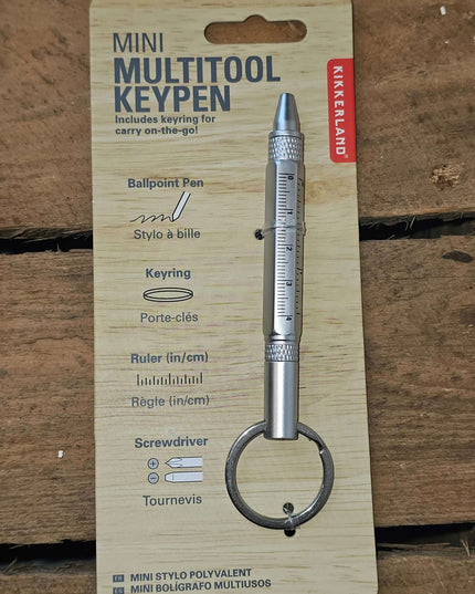 Mini multitool 4 in 1 pen keyring - Kikkerland