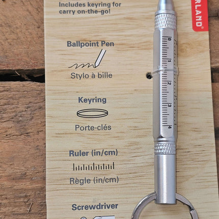 Mini multitool 4 in 1 pen keyring - Kikkerland