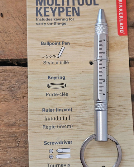 Mini multitool 4 in 1 pen keyring - Kikkerland
