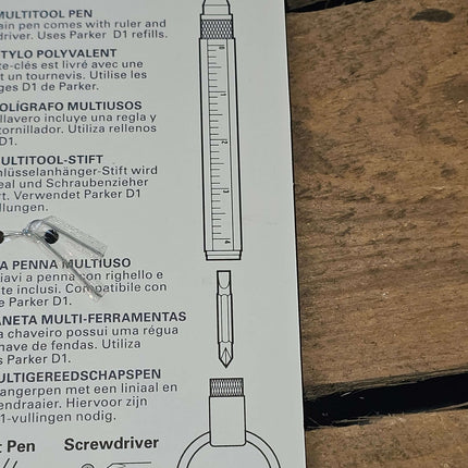 Mini multitool 4 in 1 pen keyring - Kikkerland