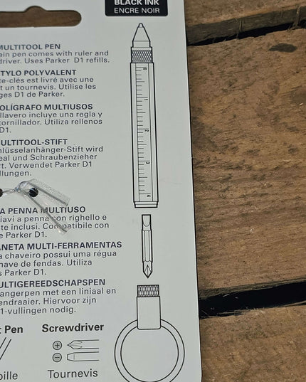 Mini multitool 4 in 1 pen keyring - Kikkerland