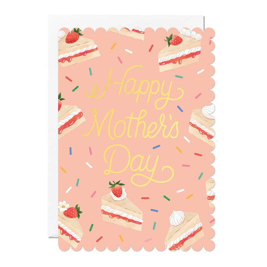 Mother’s Day Card – Victoria Sponge Gold Foil - The Red Squirrel