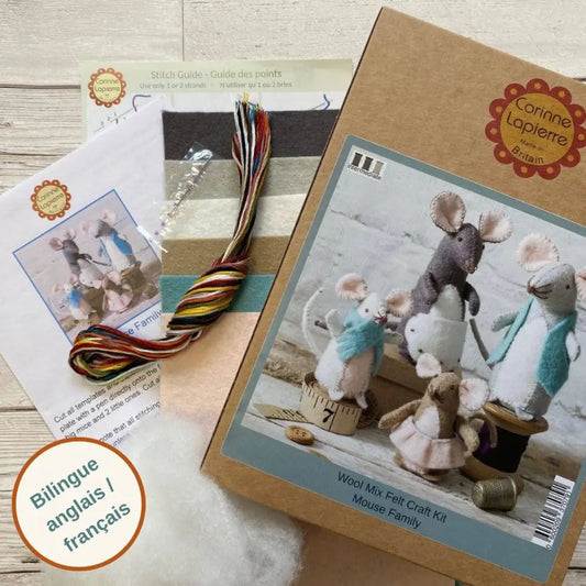 Mouse Family Felt Craft Kit - Felt craft kits