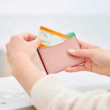 Multicoloured Recycled Leather Card Holder - Fairtrade