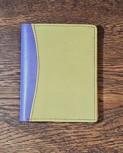 Multicoloured Recycled Leather Card Holder - Fairtrade