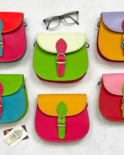Multicoloured Saddle Crossbody Bag