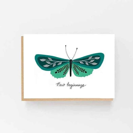 New Beginnings - Butterfly greetings card