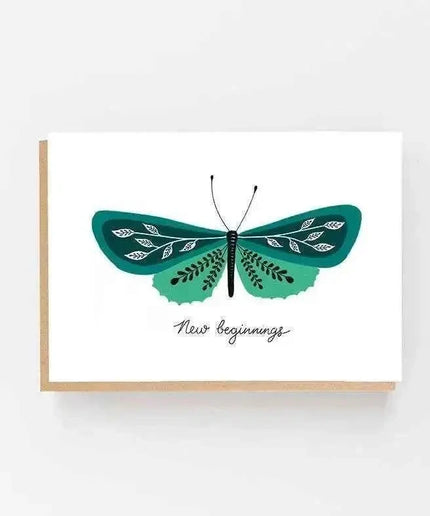 New Beginnings - Butterfly greetings card