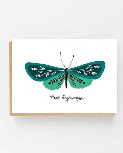 New Beginnings - Butterfly greetings card