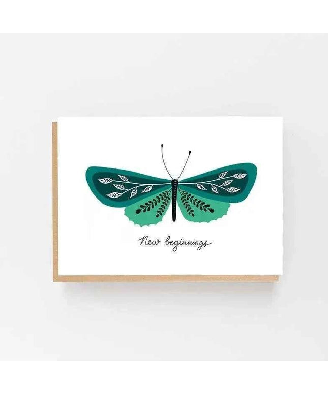 New Beginnings - Butterfly greetings card