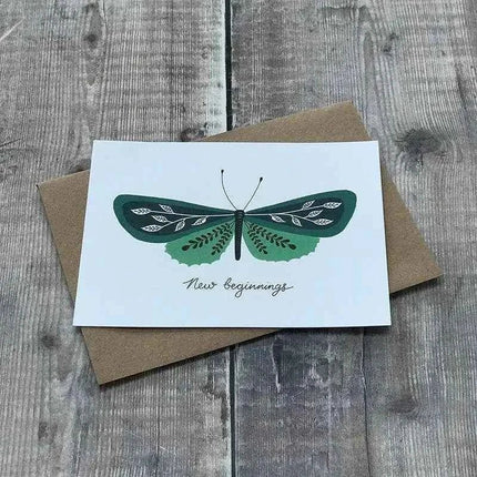 New Beginnings - Butterfly greetings card