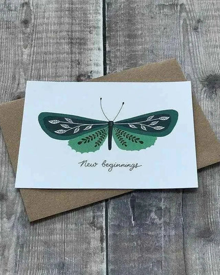 New Beginnings - Butterfly greetings card