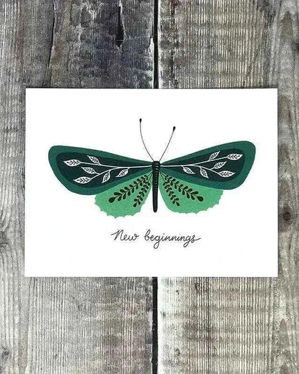 New Beginnings - Butterfly greetings card